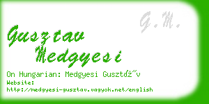 gusztav medgyesi business card